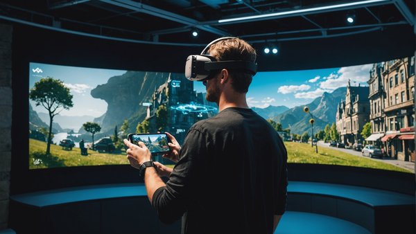 What are the challenges of developing games for hybrid VR/AR devices?