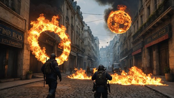 What are the most effective techniques for creating realistic fire effects in action games?